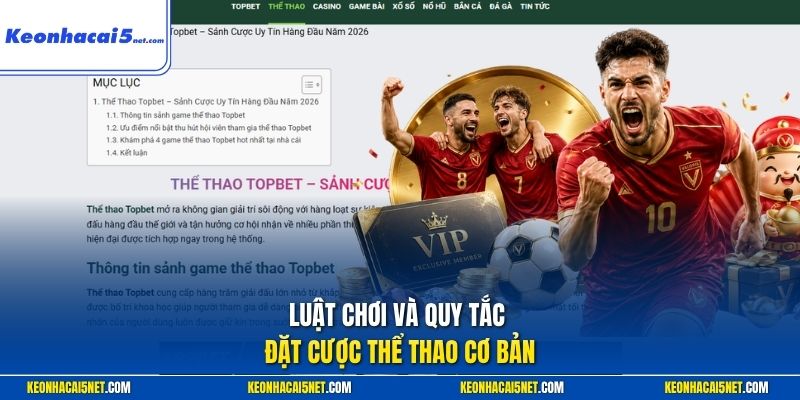 Luật chơi và quy tắc đặt cược thể thao cơ bản 