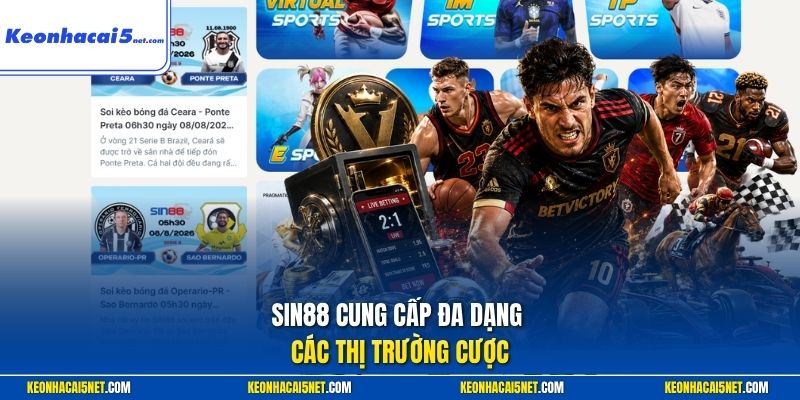 Sin88 cung cấp đa dạng các thị trường cược 