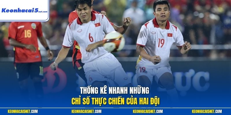Thống kê nhanh những chỉ số thực chiến của hai đội